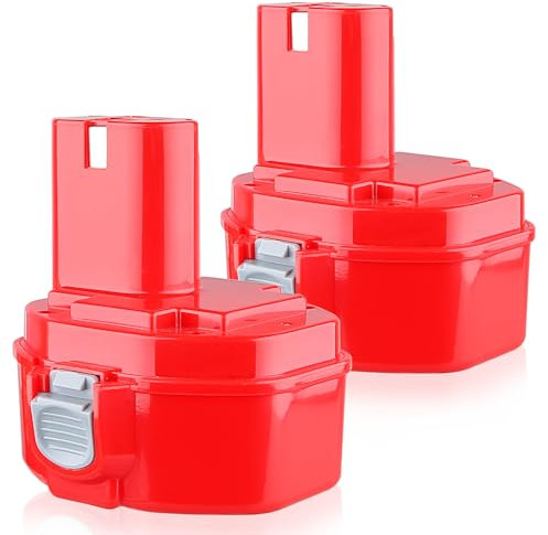 VANTTECH 2Stück 1420 14,4 V 4.8Ah NI-MH Akku Ersatz für Makita 14,4V Akku 1422 1433 1434 1435 1435F 192600-1 193985-8 192699 193157-5 193158-3 1051D 4033D 5094D 6280D 8280D JR140D