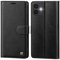 CASBST iPhone 12/12 Pro Hülle, Hochwertig Lederhülle Schutzhülle Klappbar mit Kartenfach Standfunktion für iPhone 12 Pro, Schwarz