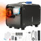 8KW 12V Diesel Air Heater,Fesuda All-in-one Diesel Heater With LCD Switch & Remote Control Fast Heating，Portable Night Diesel Heating Quiet for Campervan Car Trucks Bus RV-Single Hole Black