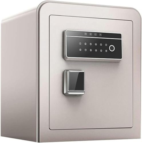 Electronic Password Digital Safety Box, Large Safe Box Fireproof Waterproof, Home Safe with Digital Keypad Key and Removable Shelf, for Home, Document Storage Security Box Chest Important File Cash Sa
