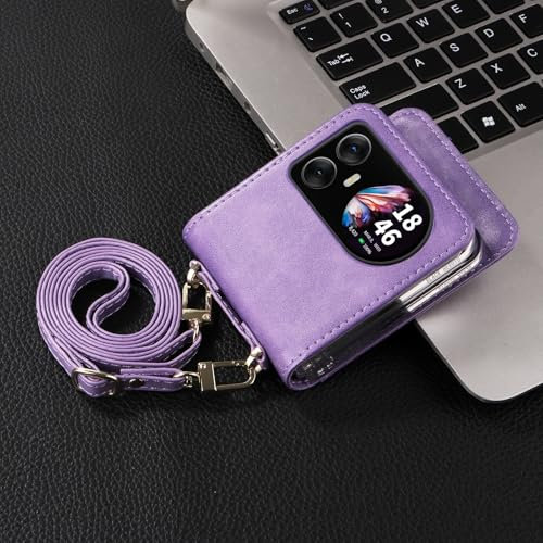 TIANYUE Custodia per Blackview Hero 10 Custodia, con [cordino] [Slot per Schede] Custodia Flip in Pelle, Elegante ed Elegante per Blackview Hero 10-viola