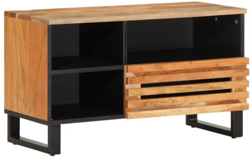 LXYZWRW Meuble TV en bois d'acacia massif 80 x 34 x 46 cm