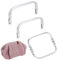 Pack of 3 Hidden Wallet Closure, U Shaped Handles Frame Replacement Aluminium,Closure Bags Closure,DIY, Closure Purse Bags Frame for Dinner Bag