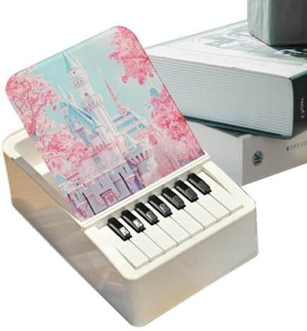 Klaviertischkalender 2025,2025 Monatskalender - Musikkalender für Tisch-Fingerpiano mit Licht | batteriebetriebener Timing-Kalender 2025, Büro-Hauptstück