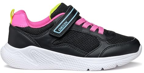 Geox JUNIOR J SPRINTYE Girl Sneakers Black/Fluo Fuchsia 33_EU