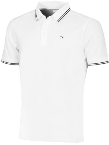 Calvin Klein Mens Campus Tipped Polo Shirt - White Tipped - XXXXXL