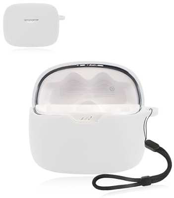 Schutzhülle für JBL Tune Beam kabellose Bluetooth-Kopfhörer, weiche Silikonhülle, wasserdicht, stoßfest und kratzfest, ideal für den täglichen Schutz, Weiß