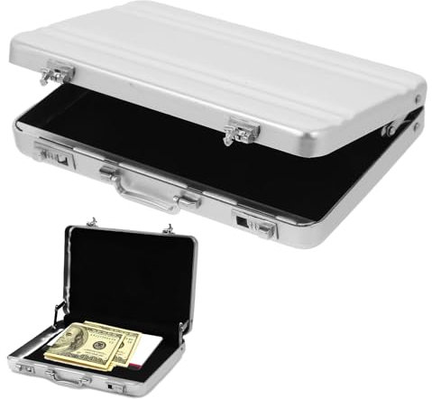 SOGHO Geldkoffer Als Geldgeschenk,Mini Aktenkoffer Aus Aluminium Mit Schnappverschluss,Geldgeschenke Verpackung Oder Für Gutscheine,Geldkofferkreative Geschenke Passend Für Hochzeitsgeschenke