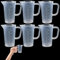 Lot de 6 gobelets doseurs de 100 ml - Petit gobelet doseur de précision - Avec set gradué - Petit - Convient pour la cuisson en cuisine et les applications de laboratoire (transparent)