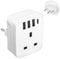 UK to Swiss Plug Adapter,SHUOMAO UK to Switzerland Travel Adaptor with 4 USB(1 USB C 17W Charger),Switzerland Plug Converter for Swiss, Jordan, Liechtenstein, Madagascar, Rwanda (Type J)