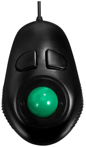 Gadpiparty Mini Trackball USB Fil Noir Souris Compacte avec Molette De Défilement Compatible Pc Et Ordinateur Portable Plug and Play sans Logiciel