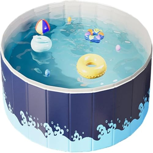 Piscine Non Gonflable pour, Piscine Hors Sol Pliable Peu Encombrante, Natation Solide, Portable(Gris,90 * 48cm)