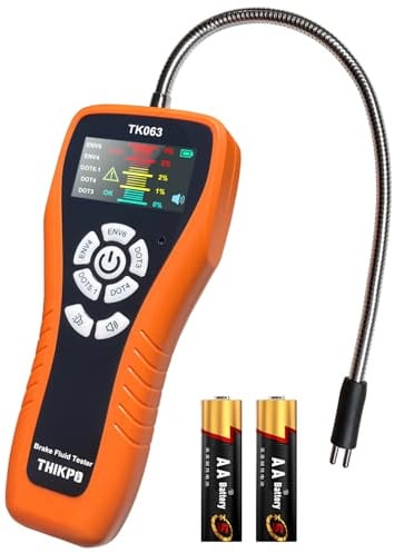Bremsflüssigkeitstester mit LCD-Display – Präziser Tester für DOT3, DOT4, DOT5.1, ENV6, ENV4 – Farbdisplay, Audioalarm, Universal-Sonde – Genauigkeit 0,2%