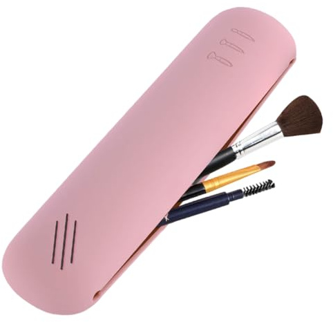 UIEXAY Porta Pennelli Da Trucco Da Viaggio, Porta Pennelli Cosmetici In Silicone Anticaduta Magnetico, Porta Pennelli Make Up Da Viaggio In Silicone, Custodia Porta Pennelli Da Trucco