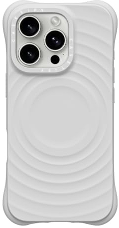CASETiFY Ripple Silicone Case for iPhone 16 Pro [Magsafe Compatible / 6.6 ft. 2X Military Grade Drop Protection] Soft-Touch, Secure Grip - Pebble Grey