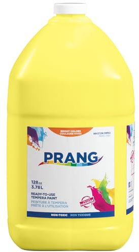 Prang Ready-to-Use Tempera Paint, Yellow, 1 Gal., 1 Count