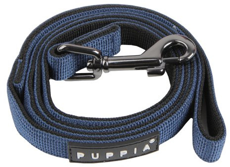 Puppia Nylon Lead Soft Dog Collar, Small, Navy/Black