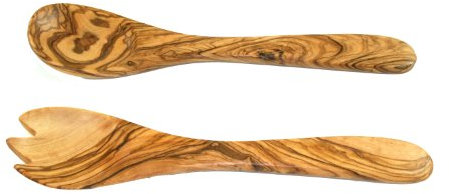 D.O.M.® Couverts à salade en bois d'olivier 21 cm