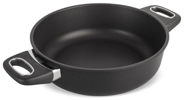 Original Gundel GUSS-KASSEROLLE INDUKTION, Pfanne hoher Rand Ø 24 cm, Höhe 7,5 cm, BIOTAN-Oberfläche, backofenfeste Griffe