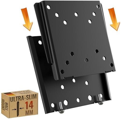 RICOO Soporte Monitor Pared Fijo Plano Ultra Delgado Pantalla 13-32 (33-81cm) F0311 Universal para monitores LED/LCD/TFT VESA 50x50-100x100