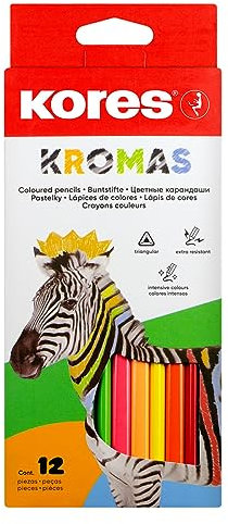 Kores BB93391 Kromas Buntstifte, 3-eckig, 12 farben