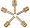 X AUTOHAUX 5 STK.Schlauchtülle 1/8 Zoll NPT Schlauchanschluss Stecker Adapter Messing Schlauchnippel Verbinder 4,5mm