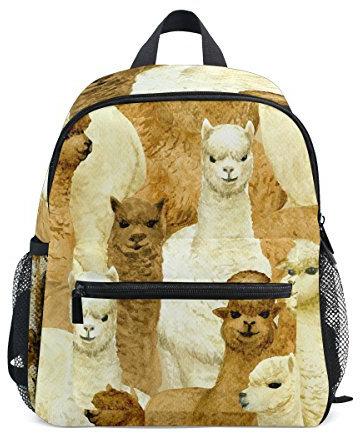 Lama und Alpaka Rucksack Daypack Schultasche für Kinder Vorschule Jungen Mädchen