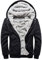 VSUSN Uomo Felpa con Cappuccio Manica Lunga Felpe con Cappuccio Vello Foderato Hoodies con Cerniera Cappotto Giacca Inverno Caldo(Nero,4XL)