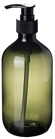 Gemini_mall 300/500ml Pump Bottle - Lotion, Shampoo, Shower Gel, Hand Soap Dispenser - Refillable Plastic Bottle - Green, 300ml