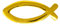 Oblique Unique® Fisch Aufkleber Sticker Emblem Christlich für Auto Wohnung Türen DIY Deko Projekte Taufe Kommunion Konfirmation Geschenk - Gold