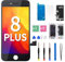 for iPhone 8 Plus Screen Replacement Black 5.5 Kit 8plus LCD Display 3D Touch Digitizer Full Assembly with Magnetic Screws Pad Waterproof Adhesive Fix Front Glass Repair Tools for A1864, A1897, A1898