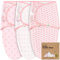 KeaBabies 3-Pack Bio Swaddle Schlafsack Baby - Pucksack Baby 0-3 monate für Neugeborene, Weich und Gemütlich Pucktuch Säuglinge fur Mädchen, Jungen, Babyschlafsack Neugeborene, Atmungsaktiv (Blossom)