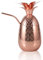MUGLIO Ananasform Moscow Mule Becher Cocktail Kupfer 473 ml Kaffee Milch Tasse Trinkgeschirr mit Deckel Strohhalm Bar Zubehör