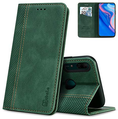 AKABEILA Coque pour Huawei P Smart Z/Enjoy 10 Plus/Y9 Prime 2019 Premium Étui portefeuille à rabat en cuir avec fermeture magnétique, béquille et emplacements pour cartes, protection d'écran