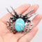 KhuWan Naturstein Spinnenbrosche Lapislazuli Abalone Shell Cabochon Perlenanhänger Damen Herren Schmuckherstellung