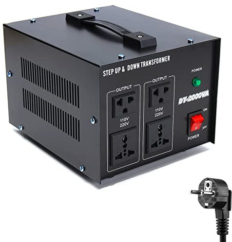 MEISHILE 2000 Watt Transformator Stromwandler Voltage Converter 220V auf 110V Step Up and Down Voltage Regulator Converter Power Transformer 2000Watts 110V auf 220V Converter AC-AC 2000W DT-2000VA