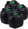 Lot de 4 bidons à essence en plastique noir 20 l avec tuyau de remplissage vert, homologué ONU