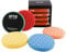 SPTA 75mm Polierpad Hex-Logic Polierschwämme Wachs Schwämme Auto Polierschwamm Polierpad Polieren Pad Schwamm Polierschaum Set für Exzenter Poliermaschine Schleifmaschine