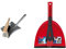TOOLLAND - DT94001 Kehrset, Metall Schaufel und Handfeger 176522 & Vileda Kehrset 2-in-1 mit extra Borsten für Sauberkeit in den Ecken, rot, 1 - Pack