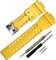 Rihahisy Uhrenarmbänder für Casio GLS-8900/GW-8900/GA-110/GA-100C/GA-120/GD-110/GLS-100 - Silikon, Schwarz, 16 Millimeter