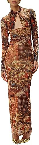 Ronny Kobo Damen Micah Kleid, Bronze-Kombination, Mittel