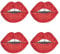 INFUNLY 4 große Rote Lippen-Aufnäher Zum Aufbügeln Rote Lippen Pailletten-Stoffflicken Zum Aufnähen Rote Pailletten Lippenaufnäher Für Kleidung Jeans Jacken Handtaschen Schuhe DIY-Dekoration