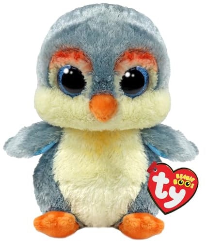 Ty Fisher Pinguin Beanie Boo Regular 14cm - Quetschbare Beanie Baby Weiche Pluschtiere - Sammelbares Kuscheliges Stofftier