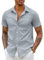 COOFANDY Shirts for Men Casual Shirt Short Sleeve Shirt Summer Shirt Stretch Dress Shirt Business Shirt No Iron Formal Shirts Beach Shirt Holiday Shirt Light Blue M