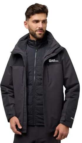 Jack Wolfskin Herren Jasper 3in1 Jkt M, Phantom, 3XL EU