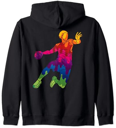 Handball Spieler Designs für Männer Frauen und Handball Fans Kapuzenjacke