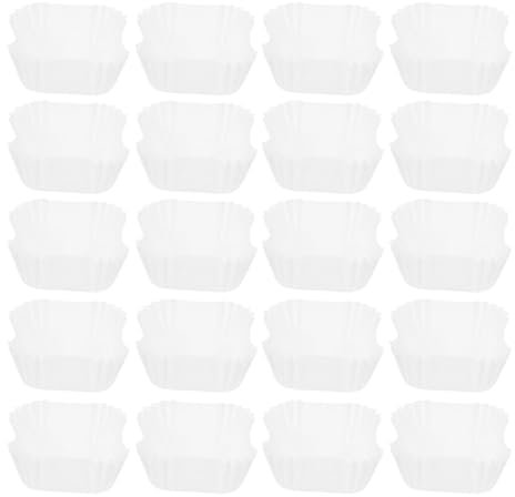 BESTonZON 1000pcs Square Cupcake Liners, Mini Square Baking Cups Brownie Cupcake Cups, Paper Cupcake Wrappers for Wedding Birthday Party