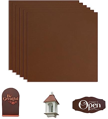 ATOMSTACK 6 pezzi Laser compensato MDF marrone su entrambi i lati, spessore 3 mm, 300 x 300 mm, per incisione, pittura, decorazione incisione laser e taglio