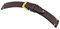MANUFAKTURWERK Uhrenarmband Altona | Leder | für Damen und Herren | goldene Schließe, Größe:M (Standard). 20/16 mm, Farbe:Mokka