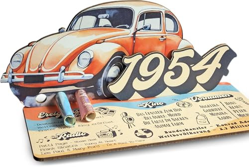71 Geburtstag - Damals.. 1954 3D-Holzkarte | Geldgeschenke, Geschenk 71., 71 Geburtstag Männer & Frauen, 71. Geburtstag Geldgeschenk, Geburtstagskarte 71, 71 Geburtstag Deko